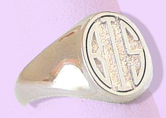 14K Gold or Sterling Silver Best in Show or Monogram Ring