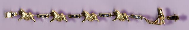 Samoyed 14K Gold Diamond and Gemstone Tennis Bracelet