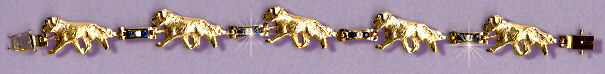 Saint Bernard 14K Gold Diamond and Gemstone Tennis Bracelet