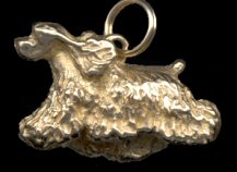 14K Gold Trotting American Cocker Spaniel Charm for Charm Bracelet