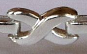 Sterling Silver X Link for Bracelet