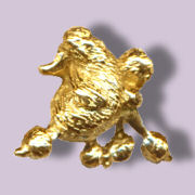 14K Gold Small Trotting Toy Poodle 