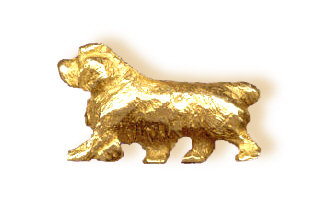 14K Gold Small Trotting Clumber Spaniel