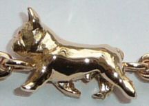 14K Gold Small Trotting French Bulldog - Frenchie