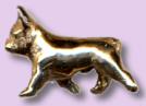 14K Gold Small Trotting French Bulldog