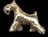 14K Gold Dog Jewelry Miniature Schnauzer Small Trotting 