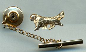 14K Gold Small Trotting Newfoundland as Tie Tack or Pendant