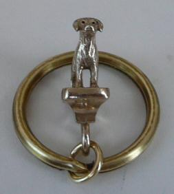 Brittany Solid Bronze Mini Sculpture Keyring-Front View