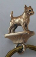 Smooth Chihuahua Solid Bronze Mini Sculpture Keyring