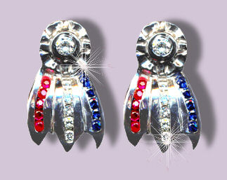 Best in Show Earrings with Diamonds, Rubies and Sapphires