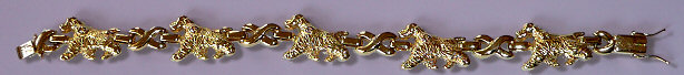 English Cocker Spaniel 14K Gold X Link Tennis Bracelet