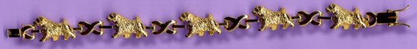 Norfolk Terrier 14K Gold X Link Tennis Bracelet