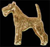 14K Gold Standing Airedale Terrier  Charm for Charm Bracelet
