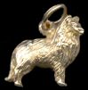 14K Gold Shetland Sheepdog (Sheltie)  Charm for Charm Bracelet