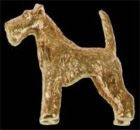 14K Gold Airedale Terrier Charm for Charm Bracelet