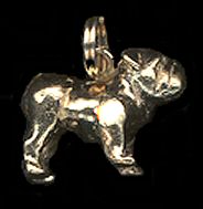 14K Gold Bulldog Charm for Charm Bracelet