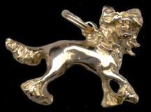 14K Gold Chinese Crested Charm for Charm Bracelet