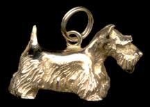 14K Gold Scottish Terrier Charm for Charm Bracelet ( Scottie ) 