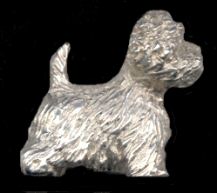14K Gold West Highland White Terrier Charm 2 for Charm Bracelet ( Westie )