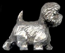 14K Gold Trotting West Highland White Terrier Charm for Charm Bracelet ( Westie )