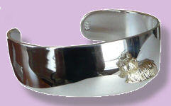 Your Sculptured Dog Breed on Solid Tapered Cuff Bracelet