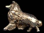 14K Gold Rough Collie Small Trotting