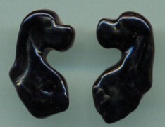 14K Gold and Enamel Black Cocker Spaniel Earrings 