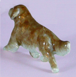 14K Gold or Sterling Silver Large Trotting Golden Retriever with Enamel Artwork-Rear View