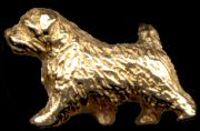 14K Gold Small Trotting Norwich Terrier