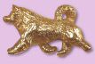 14K Gold Dog Jewelry Alaskan Malamute Small Trotting Full Body