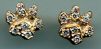 14K Gold Paw Print Earrings Pave with Full Cut Diamonds