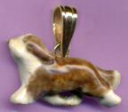 14K Gold or Sterling Silver Large Bearded Collie with Enamel Artwork