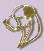 14K Gold Dog Jewelry Border Terrier Head in Silhouette