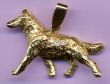 14K Gold Dog Jewelry Smooth Collie  Trotting - Large
