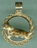14K Gold Dog Jewelry Cardigan Welsh Corgi Enamel Trotting in Rope Bezel