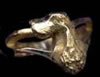 14K Gold Dog Jewelry English Cocker Head Ring with Sapphire Eye
