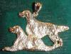 14K Gold Flat English Setter Sitting and Standing