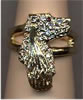 14K Gold Dog Jewelry English Springer Spaniel Ring with Head Pave in Diamonds
