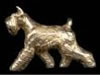 14K Gold Dog Jewelry Giant Schnauzer Small Trotting