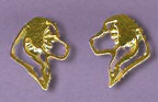 14K Gold Golden Retriever Earrings in Silhouette