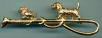 14 Gold Dog Jewelry PBGV on Hunting Whip with Rabbit