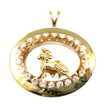 Our 14K Gold Yorkshire Terrier in Shadow Box enhanced with 1.2 carats of full cut diamonds,