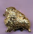 14K Gold Large Trotting Pomeranian