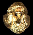 14K Gold Dog Jewelry Poodle Ring Large Head
