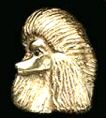 14K Gold Dog Jewelry Poodle Head