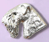 14K Gold or Sterling Silver Sealyham Terrier Large Head with Black Diamond Eye