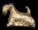 14K Gold Small Trotting Sealyham Terrier Trotting 