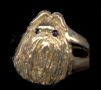 14K Gold Dog Jewelry Shih Tzu Ring Head with Sapphire Eyes