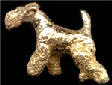 14K Gold Small Trotting Welsh Terrier
