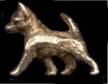 14K Gold Small Trotting Smooth Chihuahua